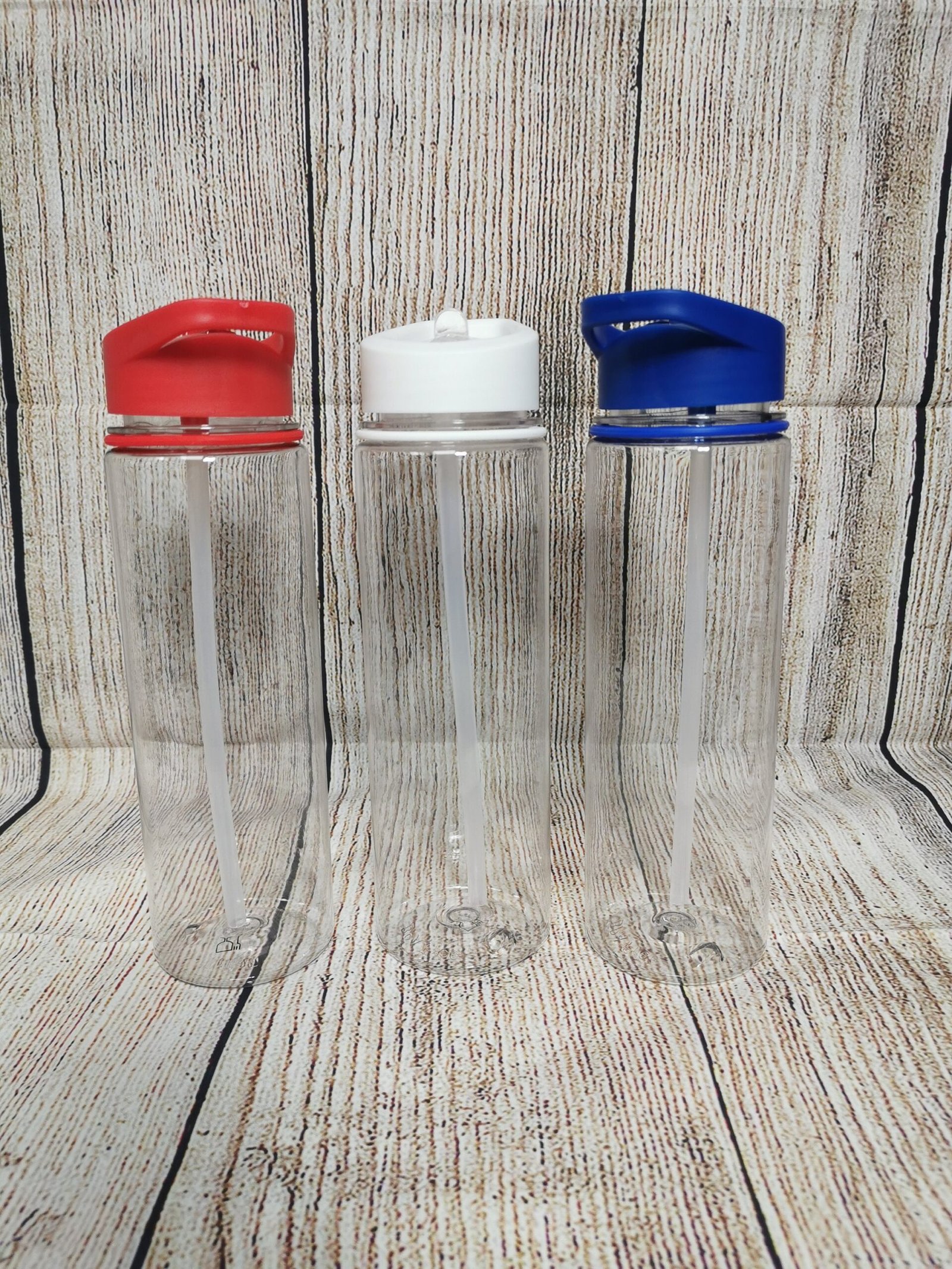 Personalised Clear Water Bottle with Straw: Sports, Gym, School