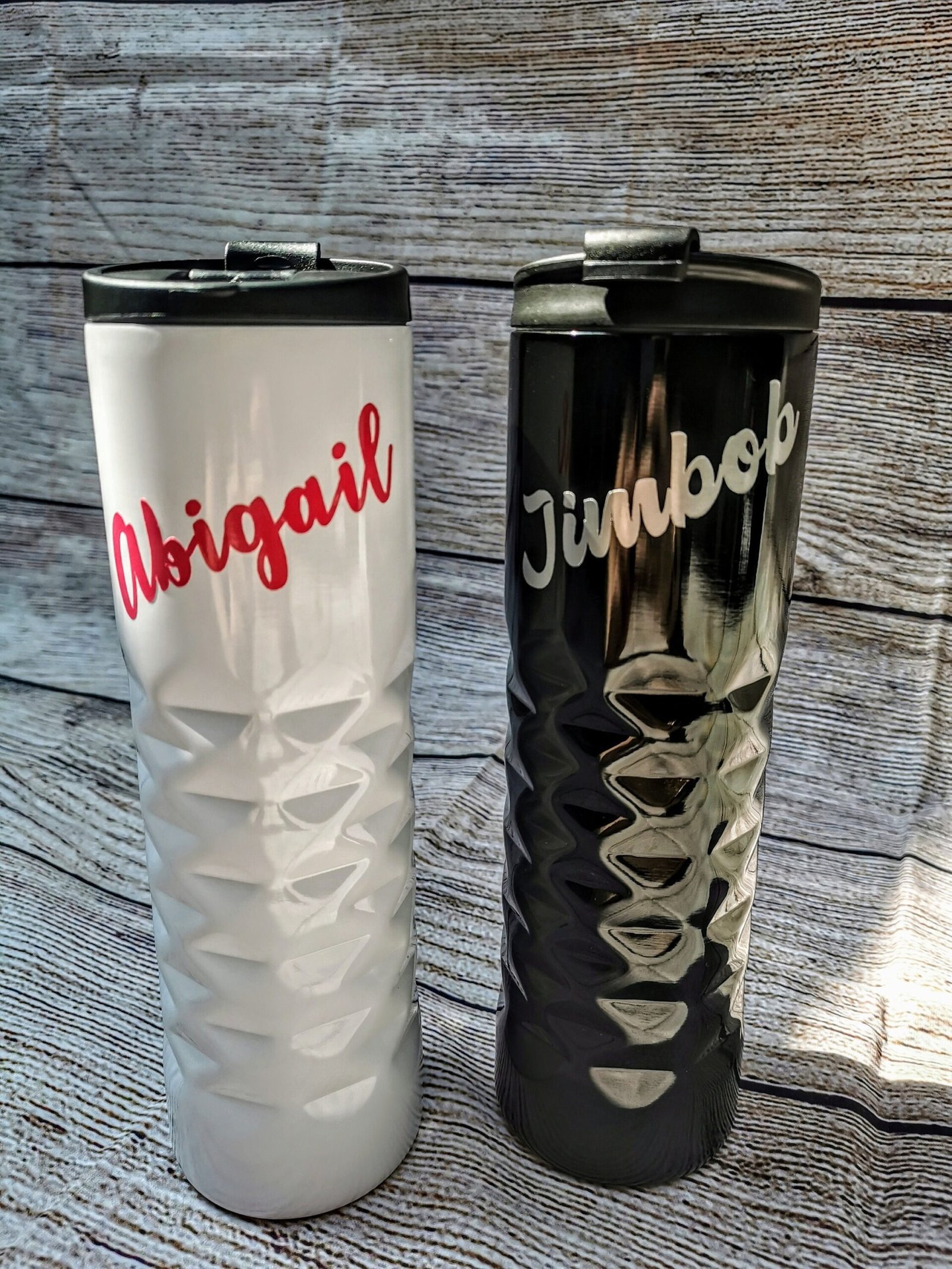 Thermos Diamond Double Walled Stainless Steel Travel Mug Durable Warming in white or black - Image 3