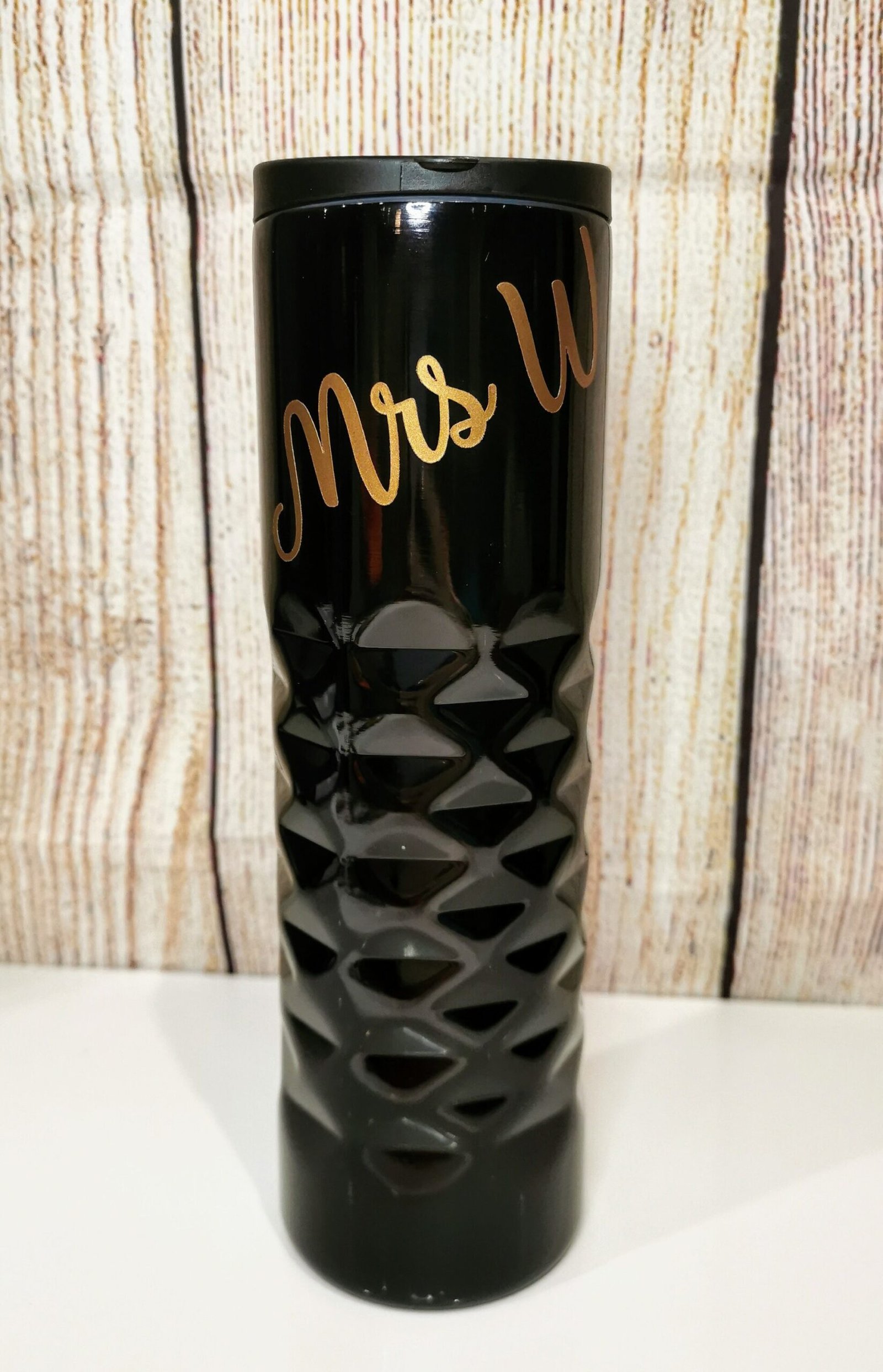 Thermos Diamond Double Walled Stainless Steel Travel Mug Durable Warming in white or black - Image 2