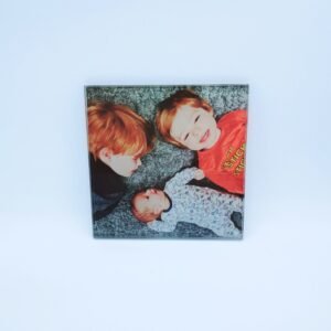 Personalised Glass Photo Coaster: Custom Picture or Text Gift