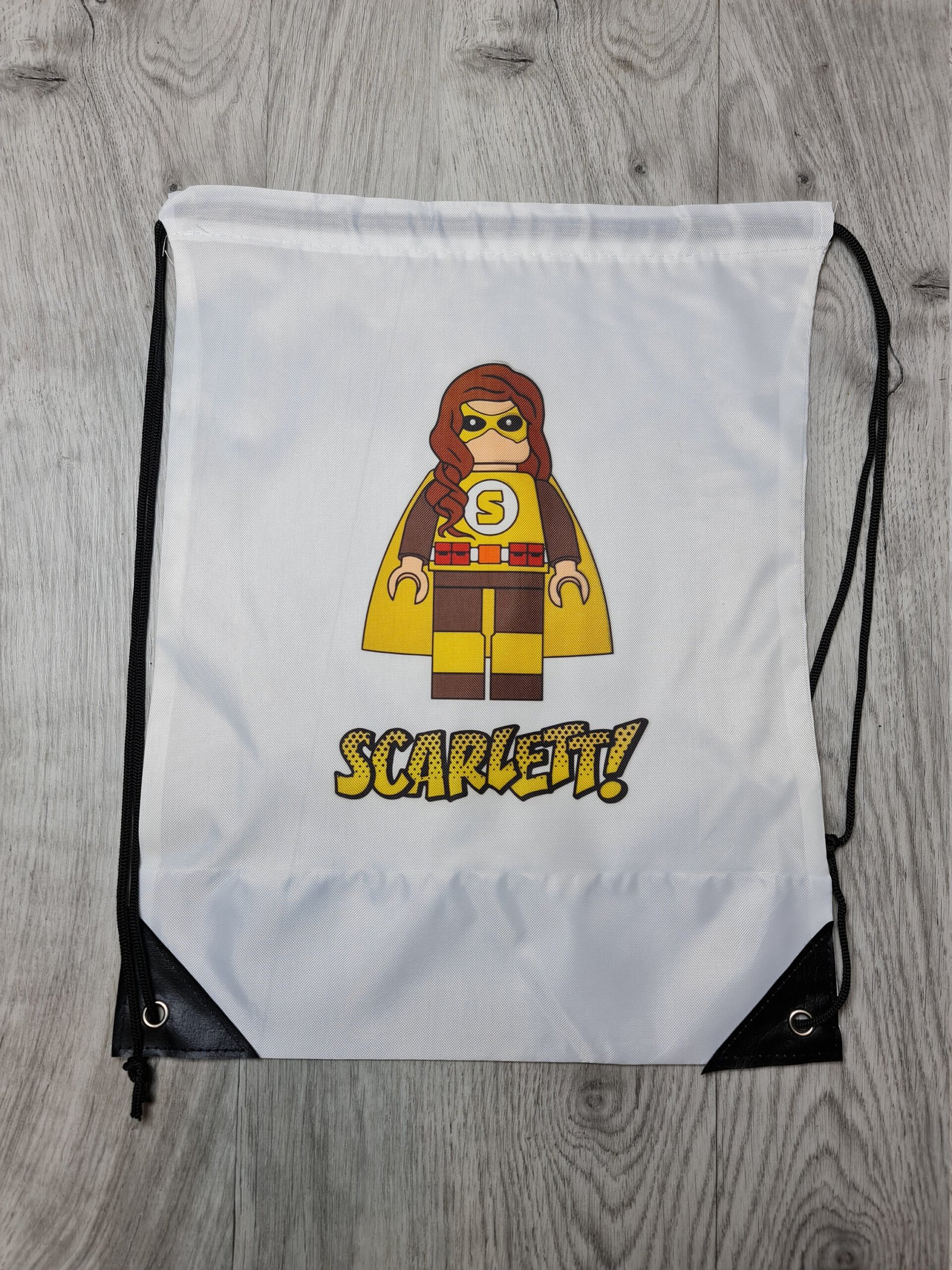 Personalised Varsity Drawstring Bag: School Sports Sack - Image 5