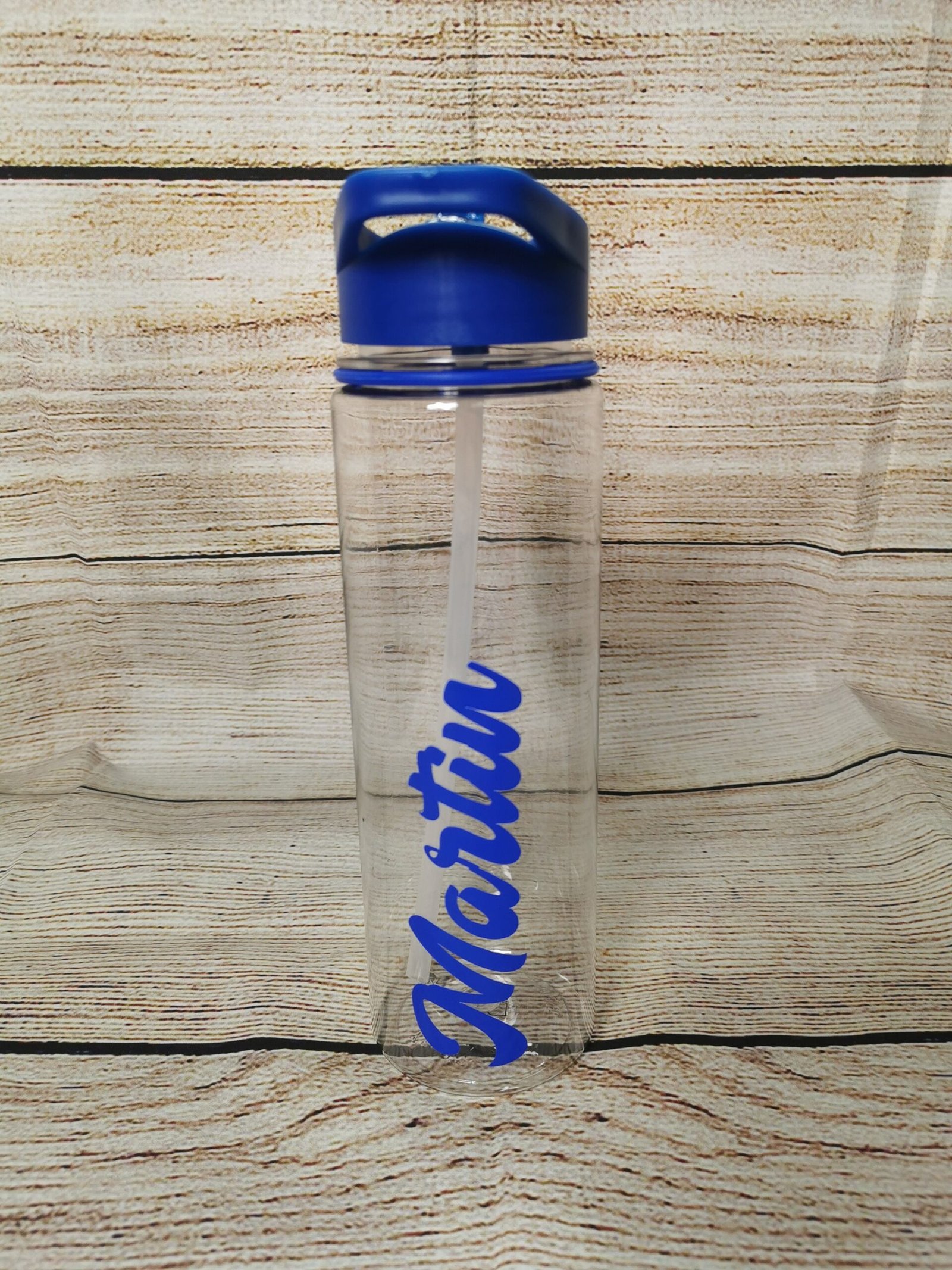 Personalised Clear Water Bottle with Straw: Sports, Gym, School - Image 4