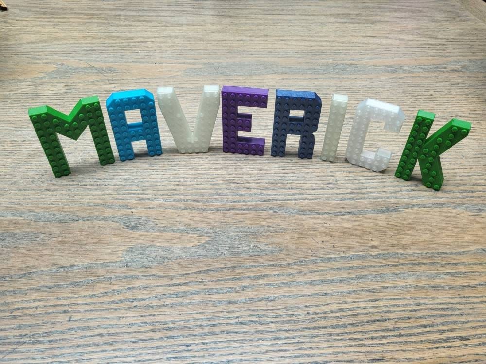 Personalised Brick Letters: Custom Name Sign, Desk Decor - Image 3