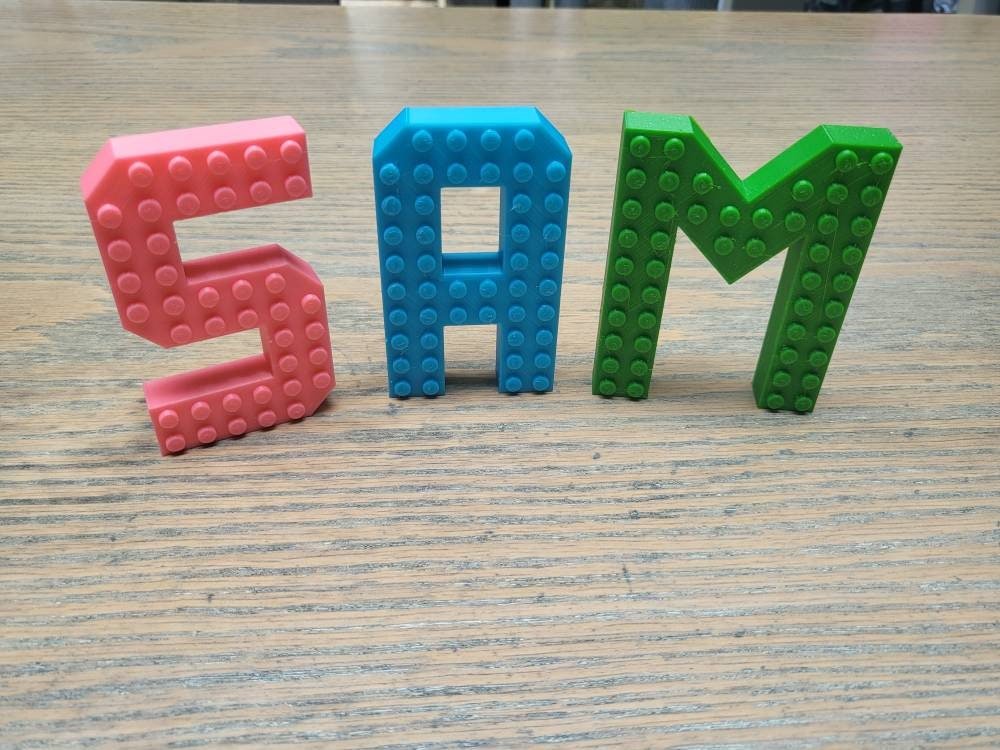 Personalised Brick Letters: Custom Name Sign, Desk Decor - Image 4