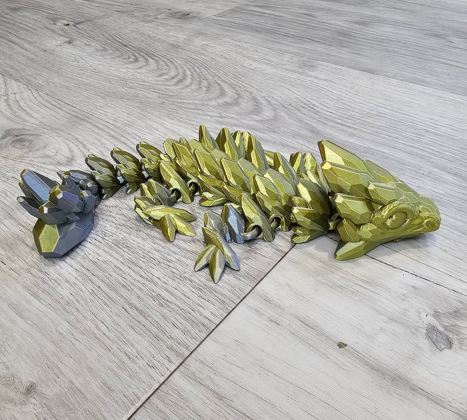 3D Printed Articulated Gem Stone Dragon Fidget - Cinderwing Design - Image 4