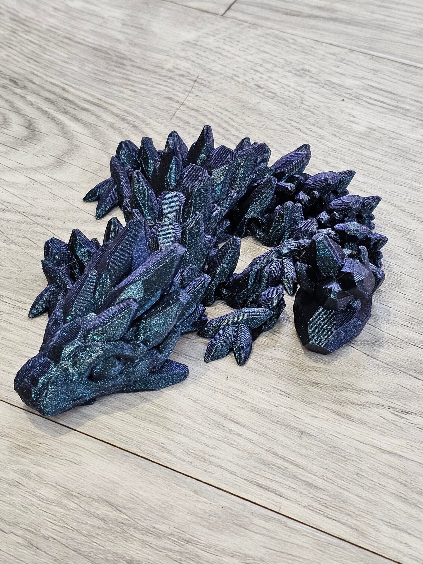 3D Printed Articulated Gem Stone Dragon Fidget - Cinderwing Design - Image 2