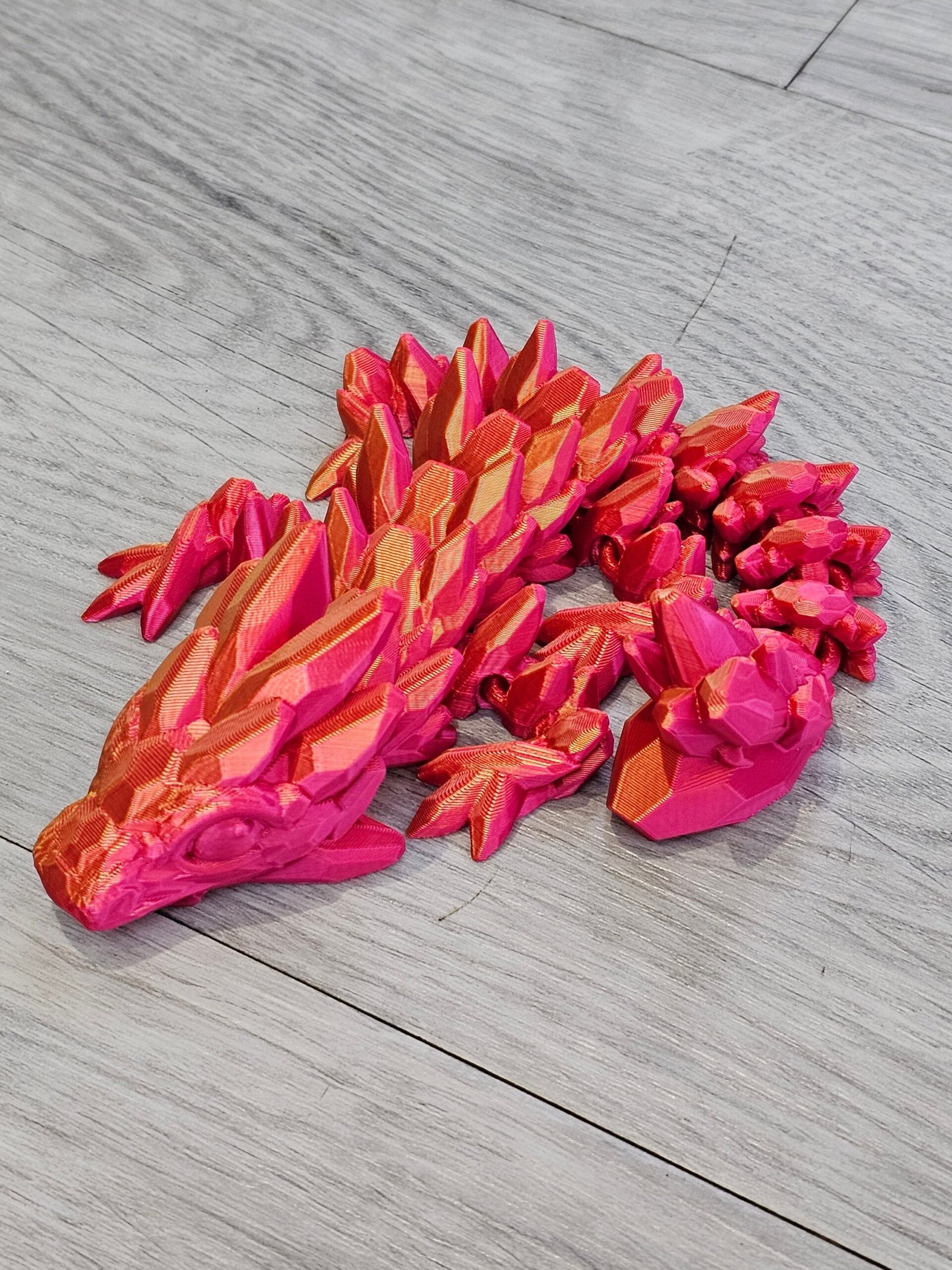 3D Printed Articulated Gem Stone Dragon Fidget - Cinderwing Design - Image 6