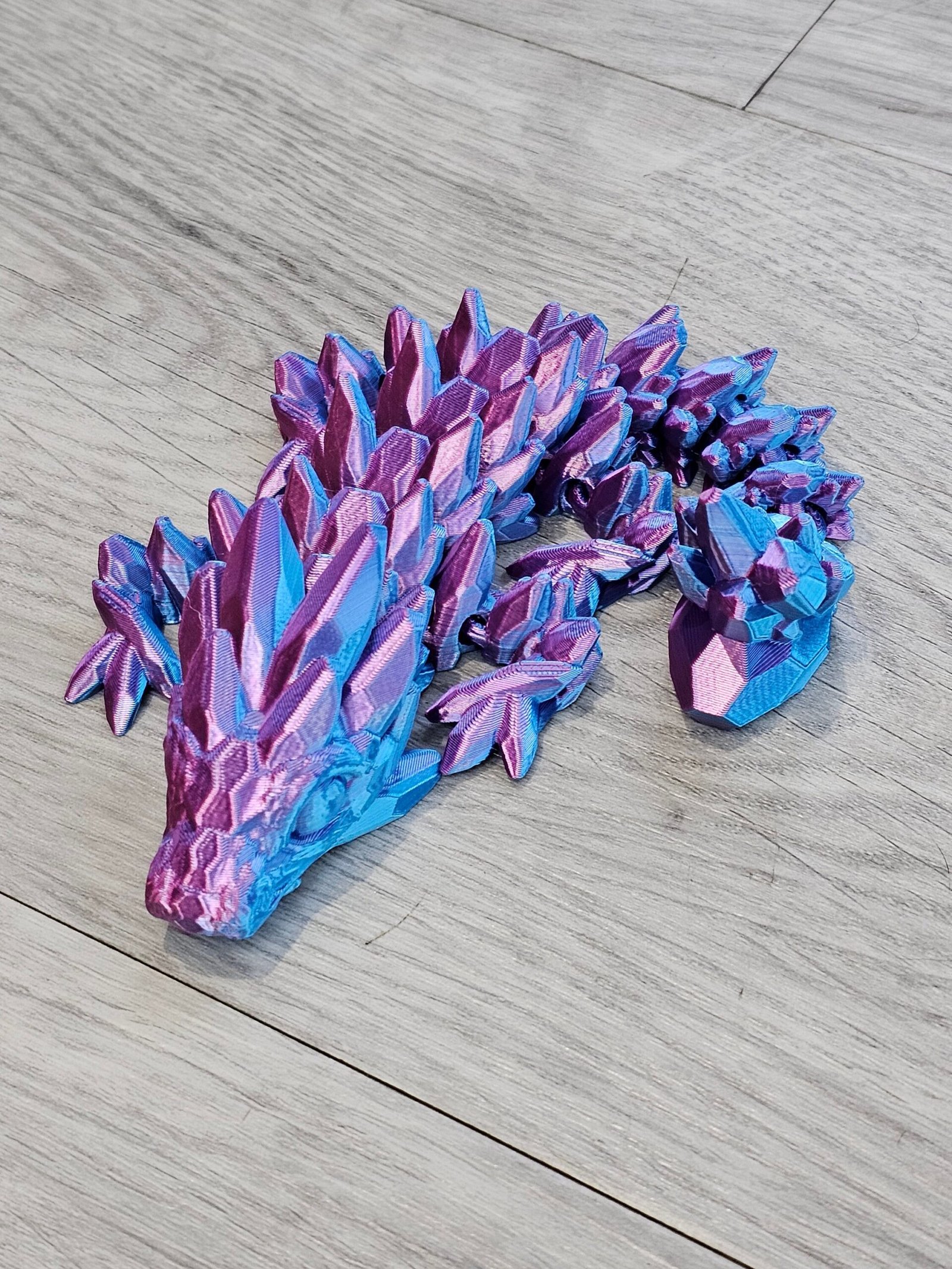 3D Printed Articulated Gem Stone Dragon Fidget - Cinderwing Design - Image 7