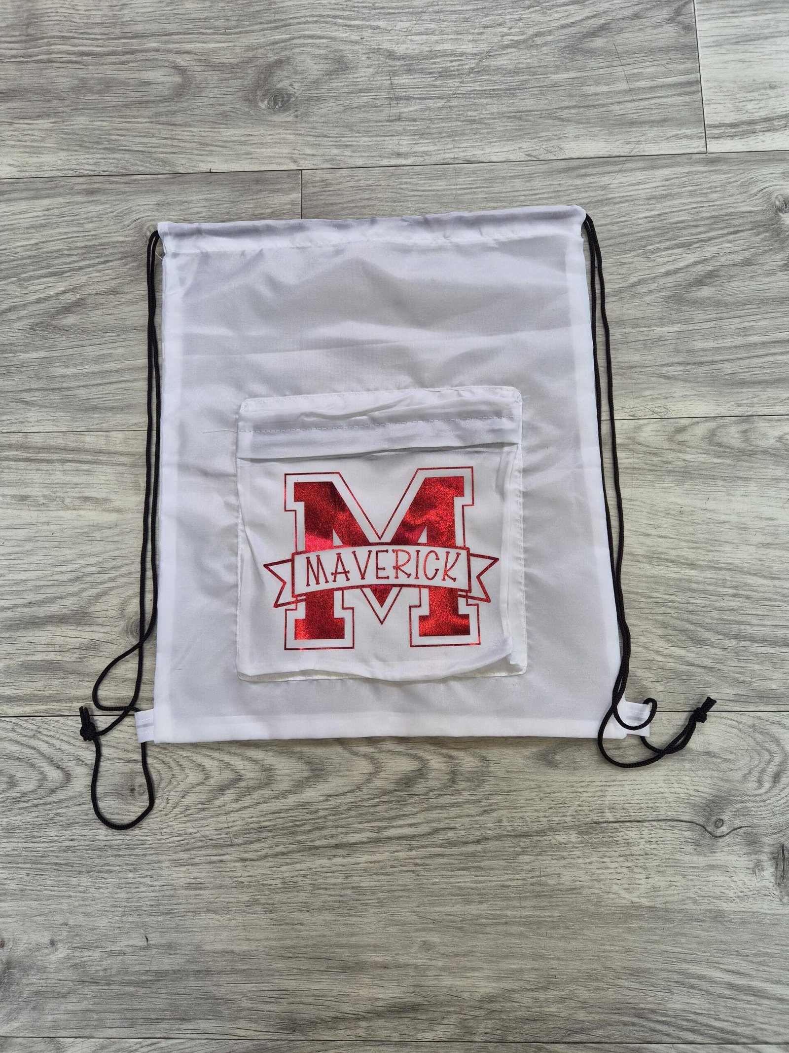 Personalised Varsity Drawstring Bag: School Sports Sack
