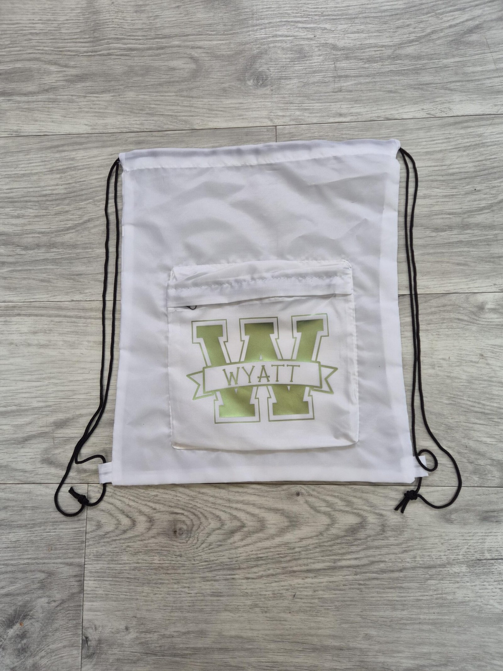 Personalised Varsity Drawstring Bag: School Sports Sack - Image 3