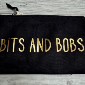 Handmade Personalised Canvas Pouch | Make up Bag | Personalised | Bits and Bobs